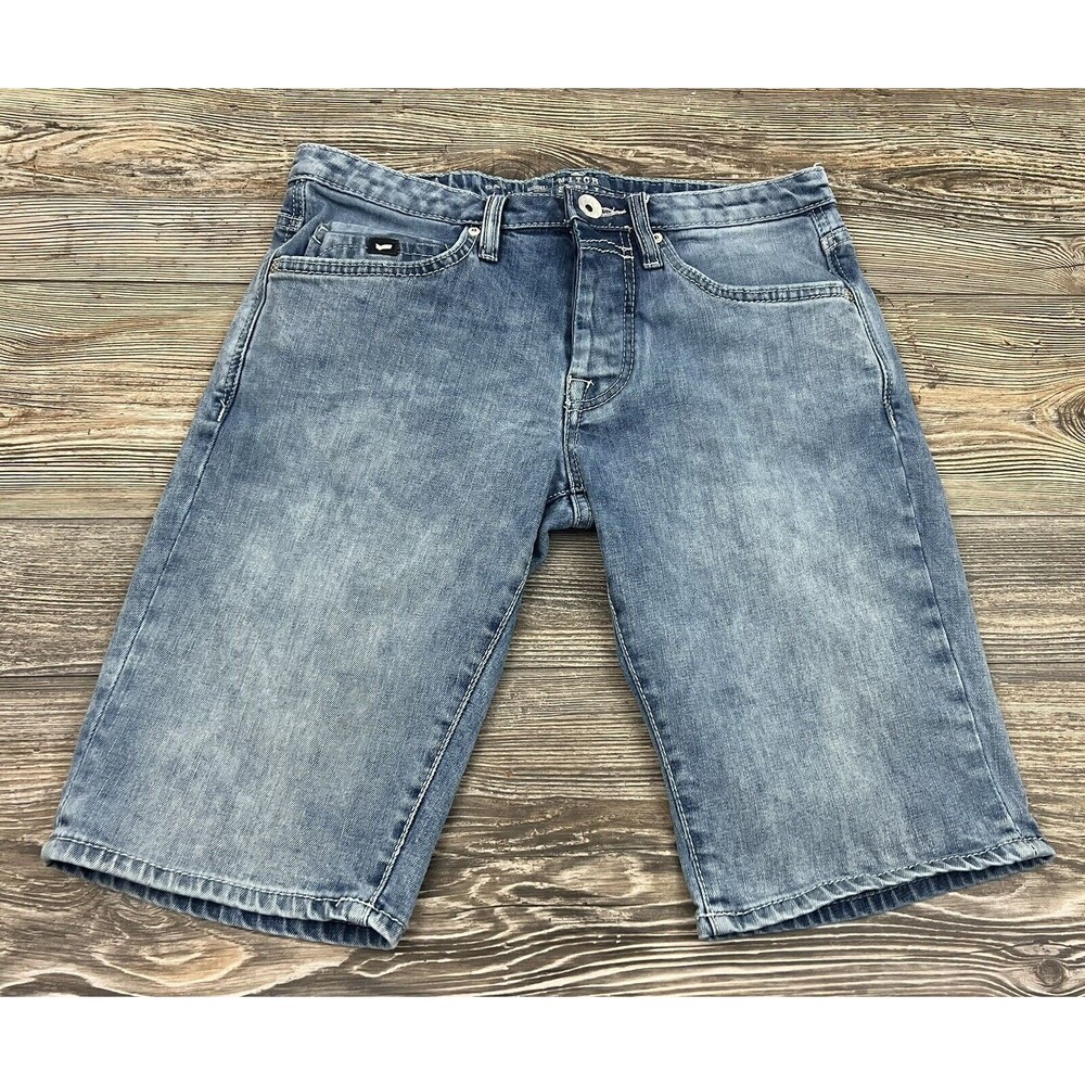 GAS Denim Jean Shorts "Mitch Straight" Men's Size 30 Button Fly, Light Wash‎